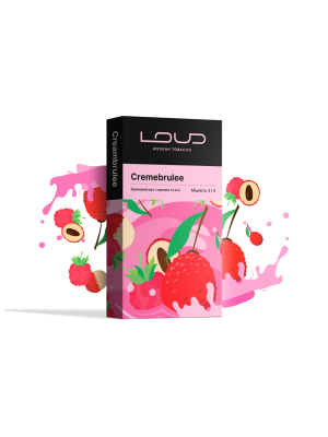 Табак Loud - Cremebrulee (кремовий мус з малини та лічі)200г Табак Loud - Cremebrulee (кремовий мус з малини та лічі)200г