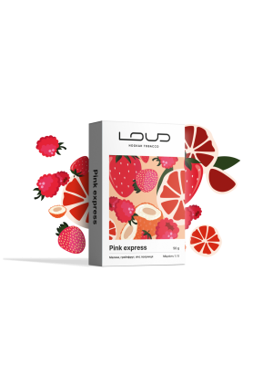 Табак  Loud Light - Pink Express (малина, грейпфрут, лічі, полуниця) 50g