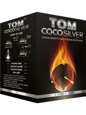 Уголь для кальяна Tom COCO Silver (1kg) Уголь для кальяна Tom COCO Silver (1kg)
